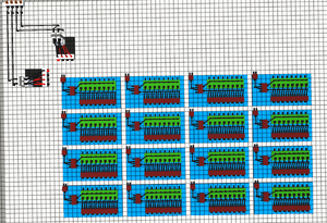 16 cells placed in a grid