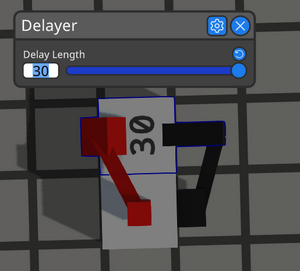 Delayer can be adjusted, up to 30 ticks.